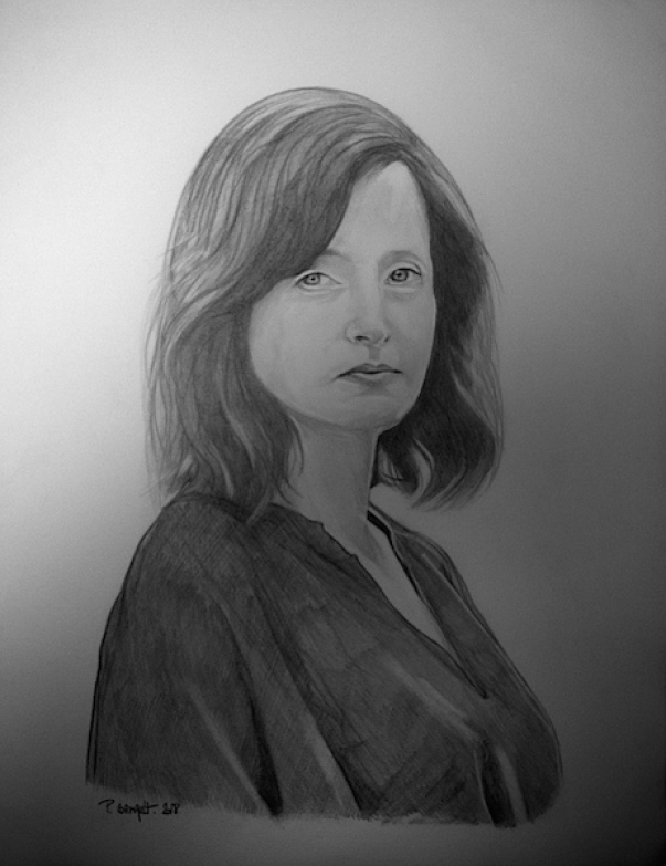 image de portrait au crayon graphite