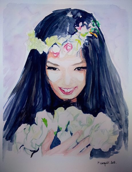 image de portrait à l'aquarelle