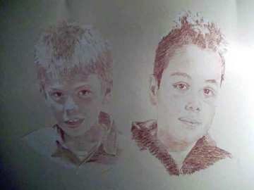 image de portrait à la sanguine