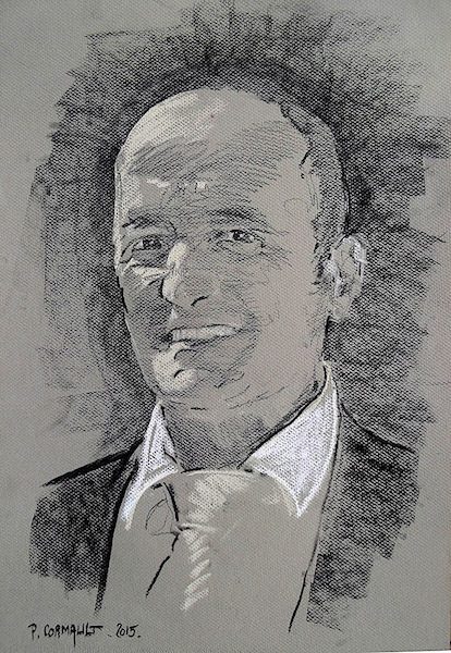 image de portrait au fusain