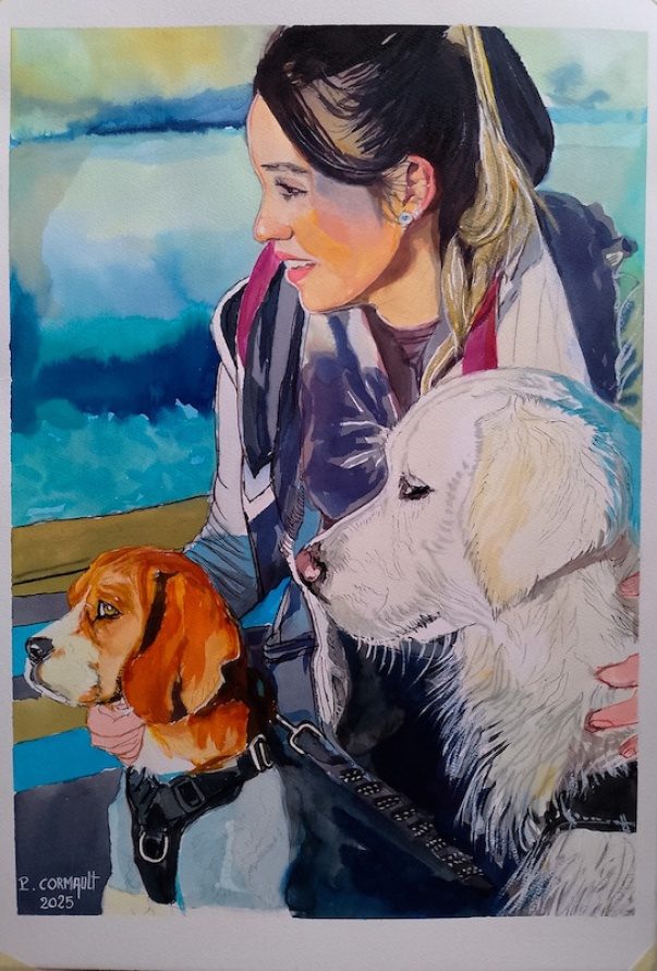 image de portrait à l'aquarelle