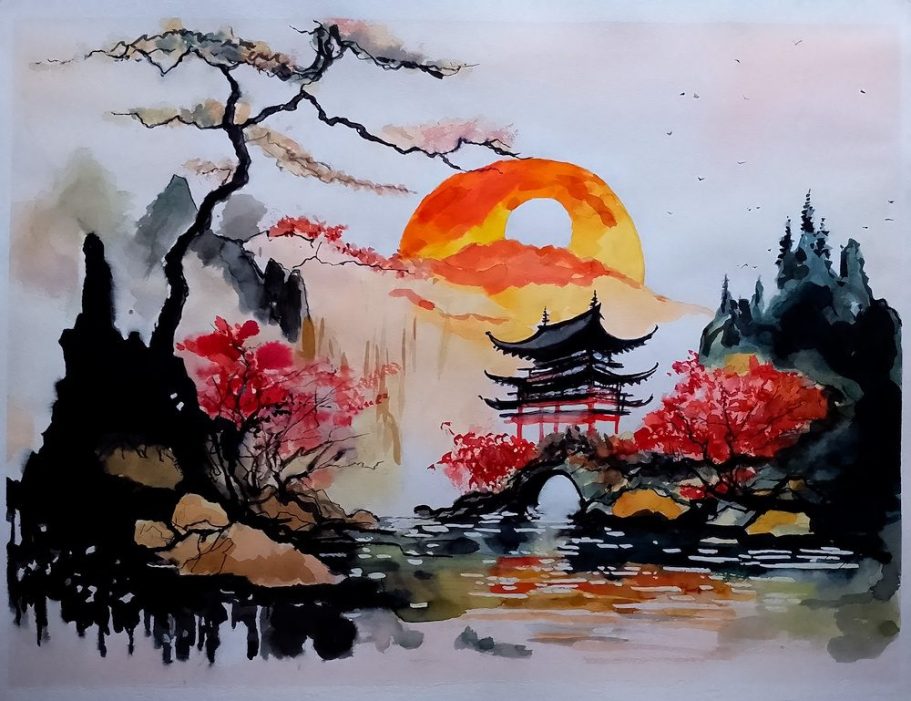 Chine image de paysage