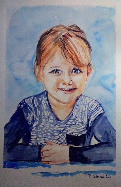 image de portrait à l'aquarelle