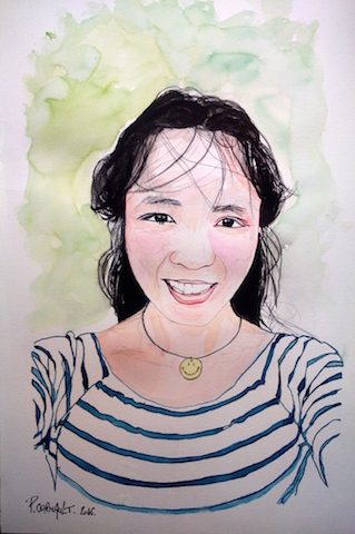 image de portrait à l'aquarelle