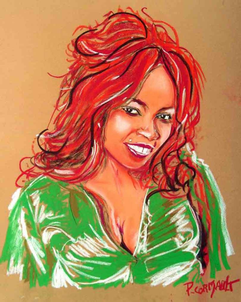 image de portrait aux pastels secs 