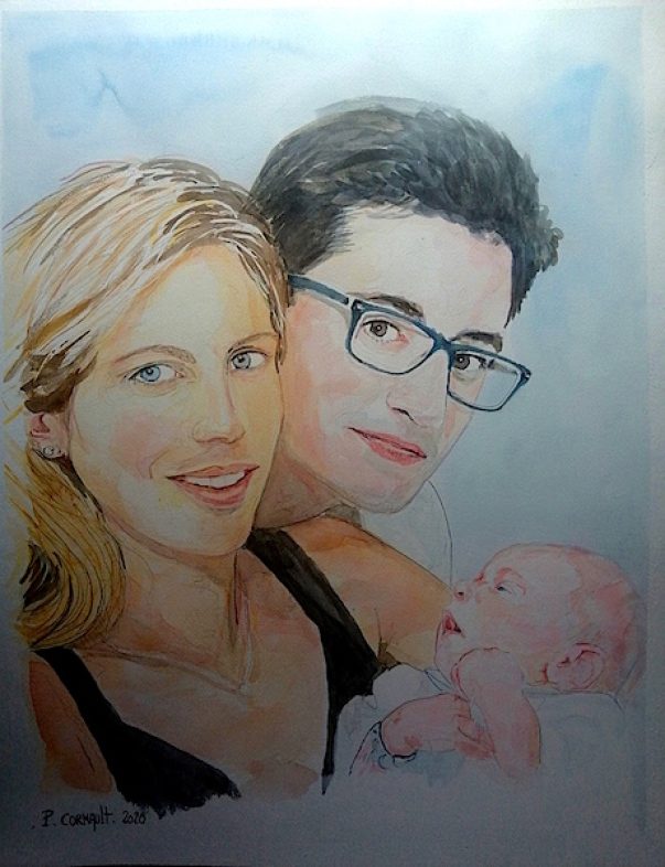 image de portrait à l'aquarelle