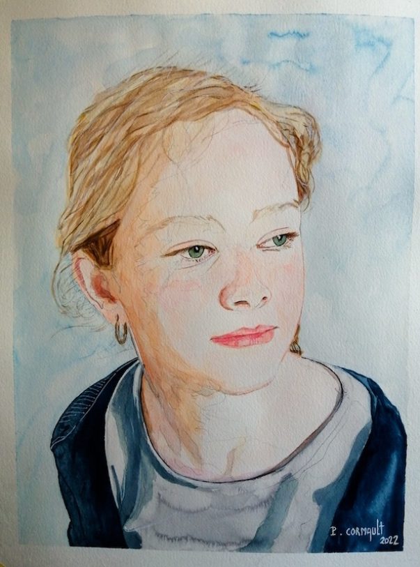 image de portrait à l'aquarelle