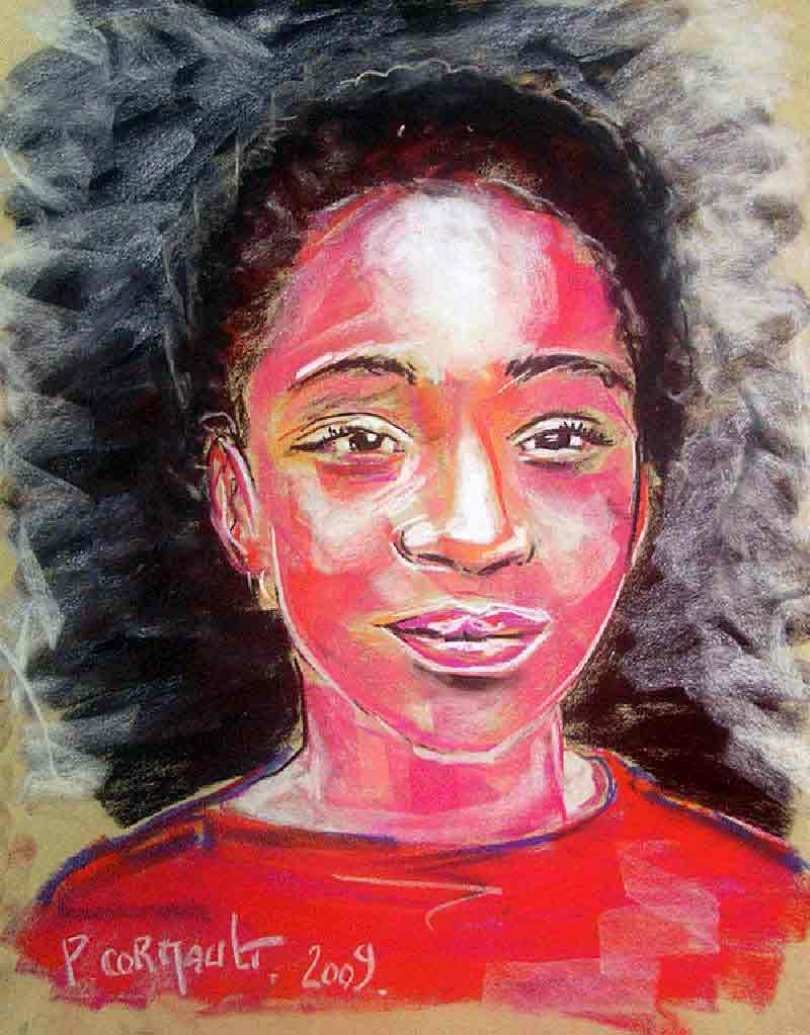 image de portrait aux pastels secs