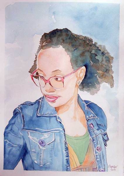 image de portrait à l'aquarelle