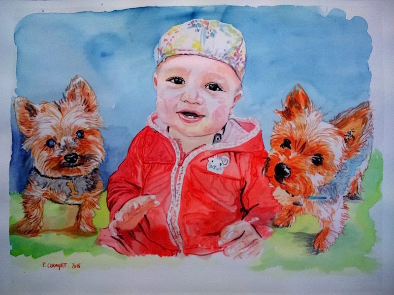 image de portrait à l'aquarelle