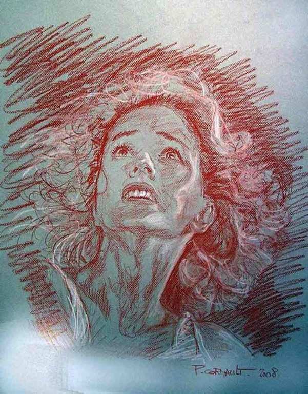 image de portrait à la sanguine