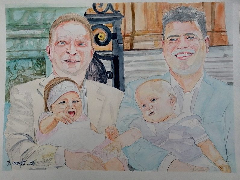 image de portrait à l'aquarelle