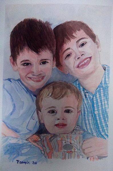 image de portrait à l'aquarelle