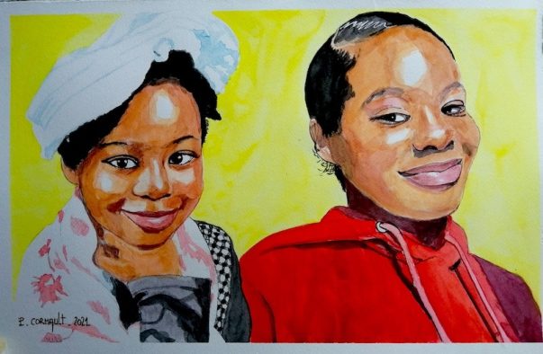 image de portrait à l'aquarelle