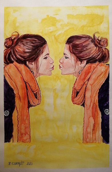 image de portrait à l'aquarelle