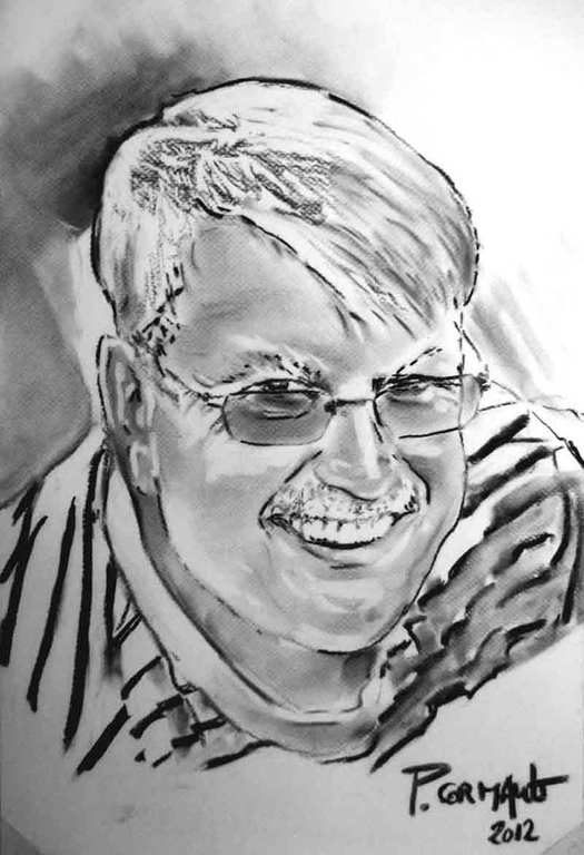 image de portrait au fusain