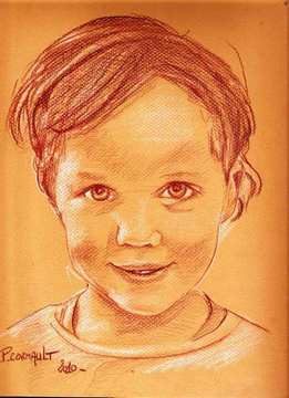 image de portrait à la sanguine