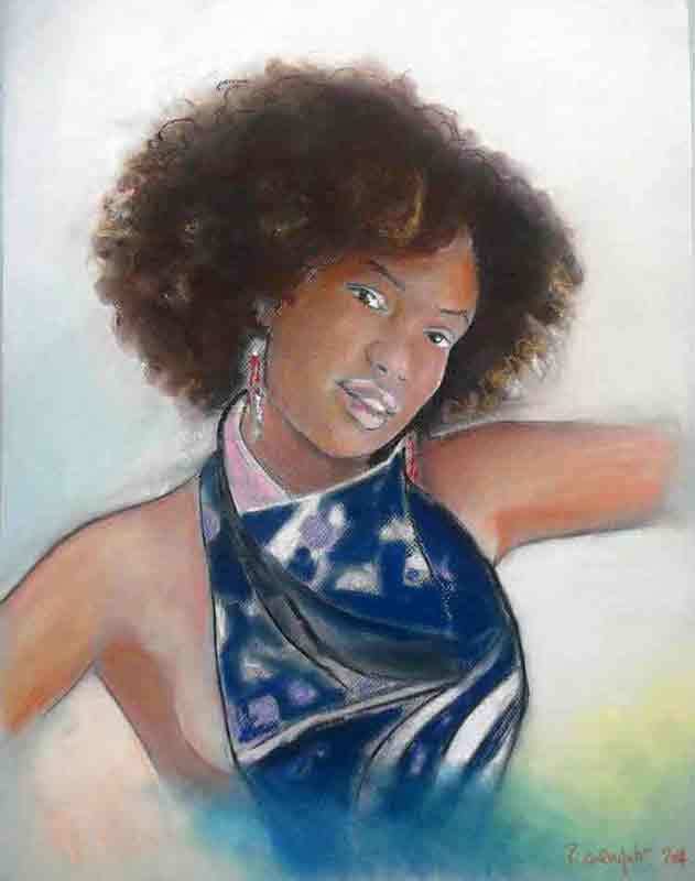 image de portrait aux pastels secs