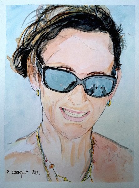 image de portrait à l'aquarelle