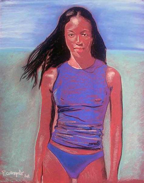 image de portrait aux pastels secs