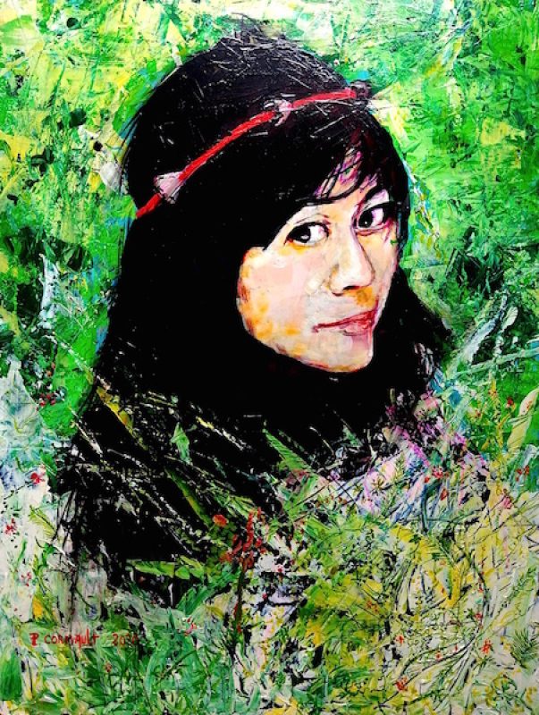 Milla Mill'art, acrylique sur panneau 60 cm x 80 cm image de portrait individuel