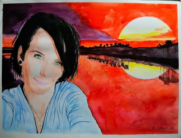 image de portrait à l'aquarelle