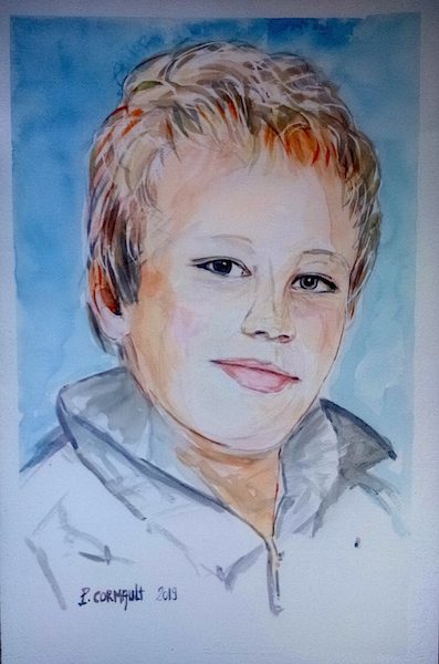 image de portrait à l'aquarelle