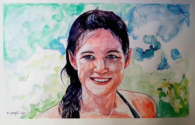 image de portrait à l'aquarelle