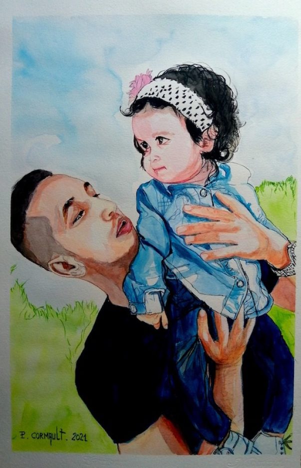 image de portrait à l'aquarelle