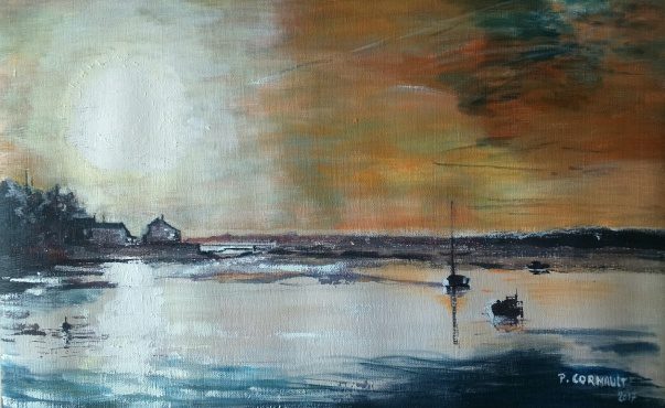 Morbihan - peinture acrylique sur toile image de paysage