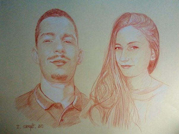 image de portrait à la sanguine