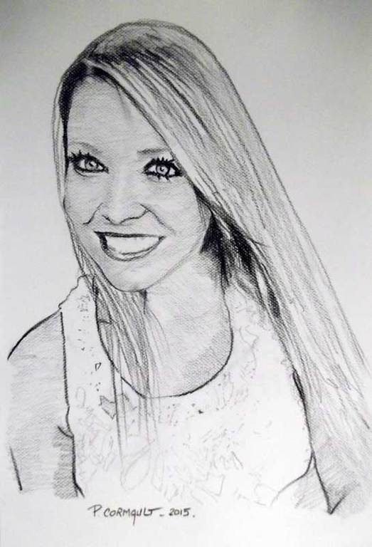 image de portrait au fusain