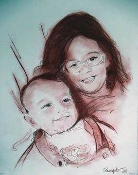 image de portrait à la sanguine