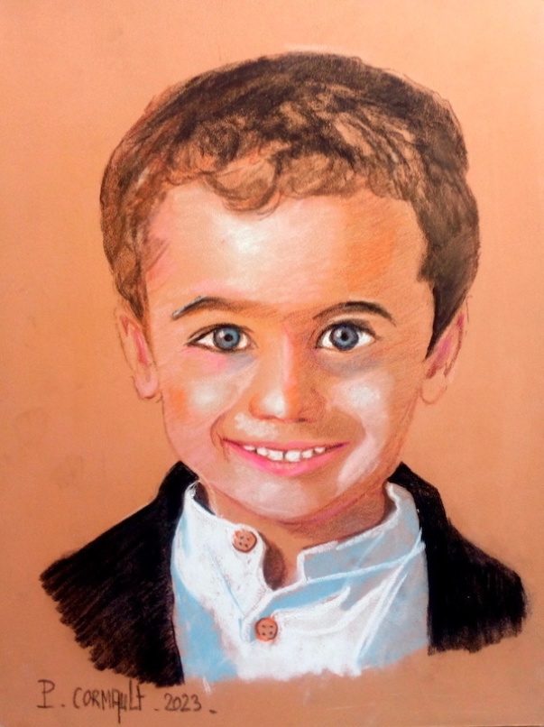 image de portrait aux pastels secs