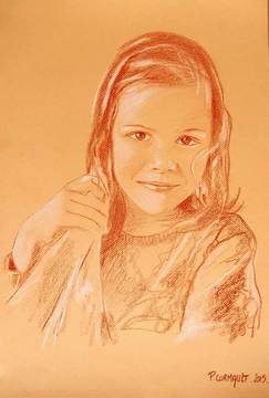 image de portrait à la sanguine