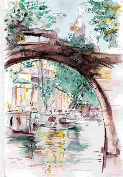 Un pont en Chine image de paysage