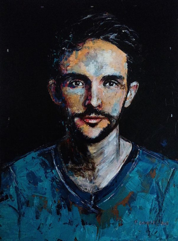 image de portrait à la peinture acrylique