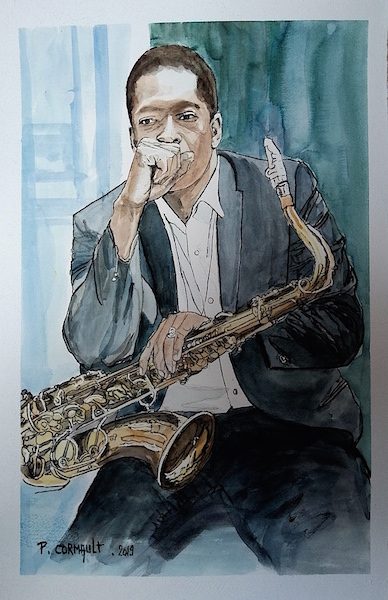 image de portrait à l'aquarelle