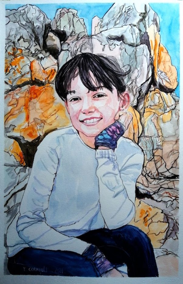 image de portrait à l'aquarelle