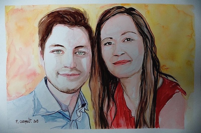 image de portrait à l'aquarelle