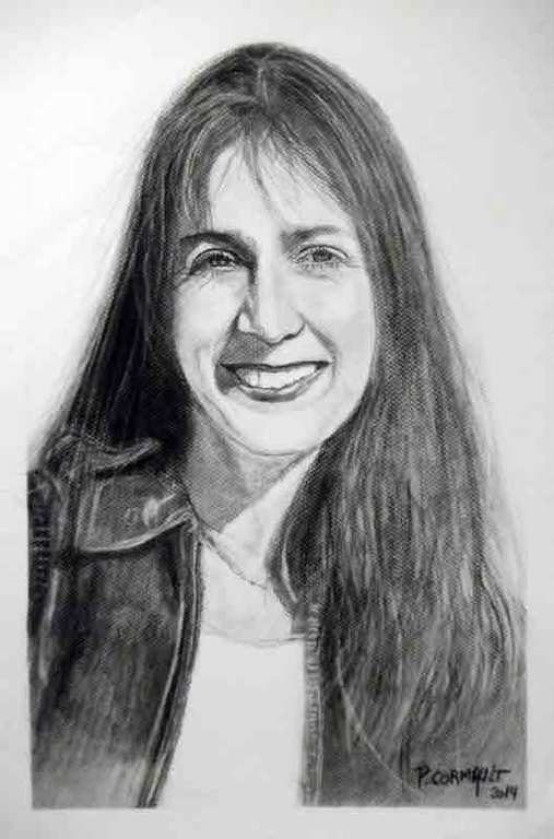 image de portrait au fusain