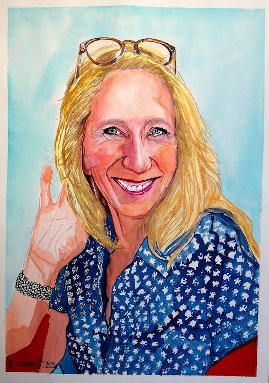 image de portrait à l'aquarelle