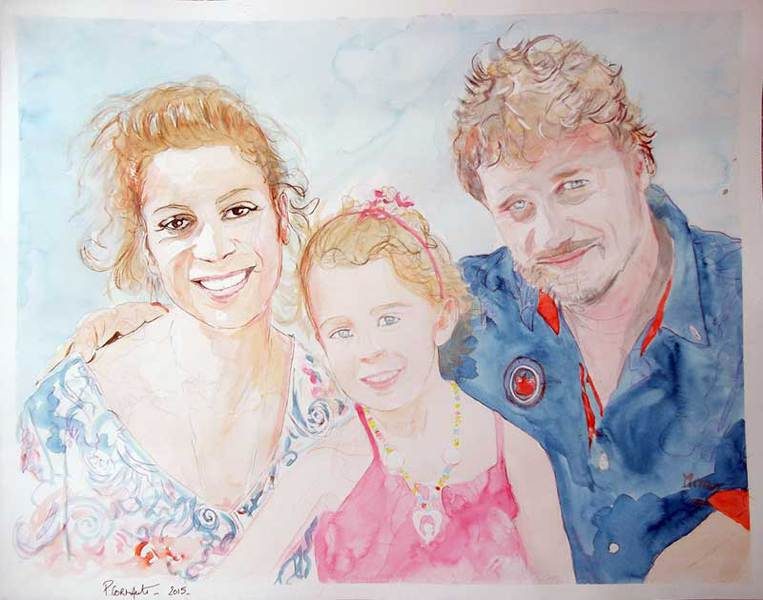 image de portrait à l'aquarelle