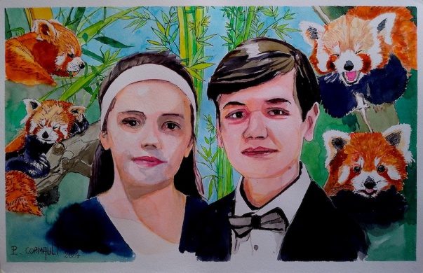 image de portrait à l'aquarelle