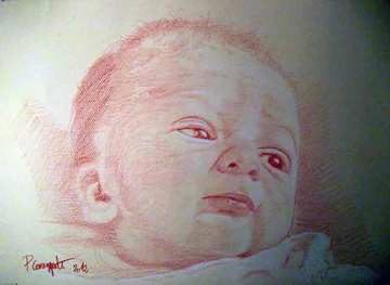 image de portrait à la sanguine