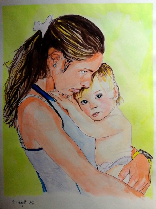 image de portrait à l'aquarelle