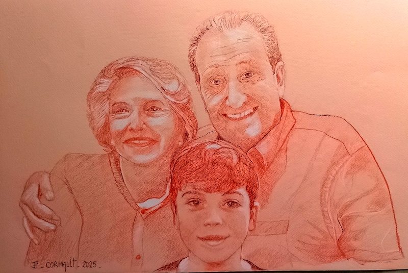 image de portrait à la sanguine