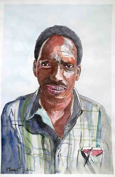 image de portrait à l'aquarelle