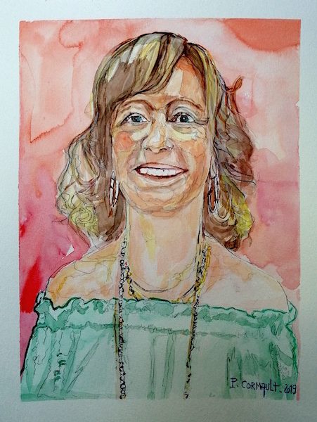 image de portrait à l'aquarelle