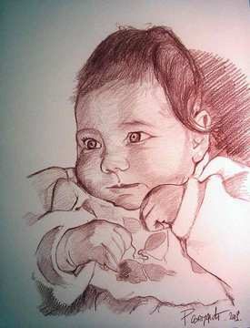 image de portrait à la sanguine